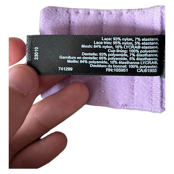 Natori 741299 Feathers full figure underwire bra purple size 34D - Picture 7 of 9